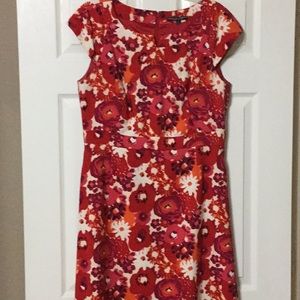Red floral dress